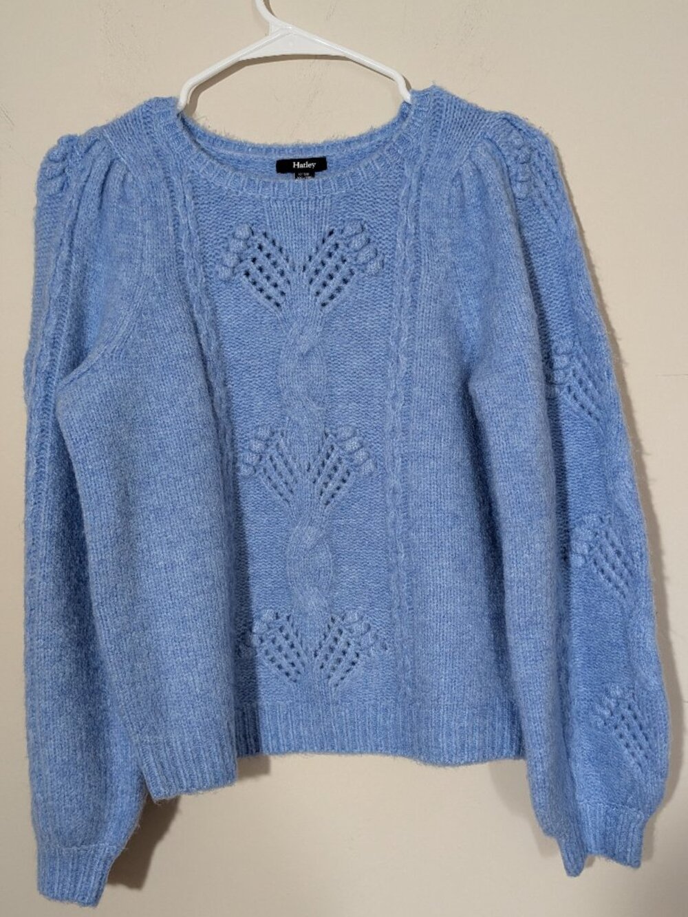 Hatley Blooming Chunky Knit Bobble Details Puffed Bishop Long Sleeve Size XS Bab